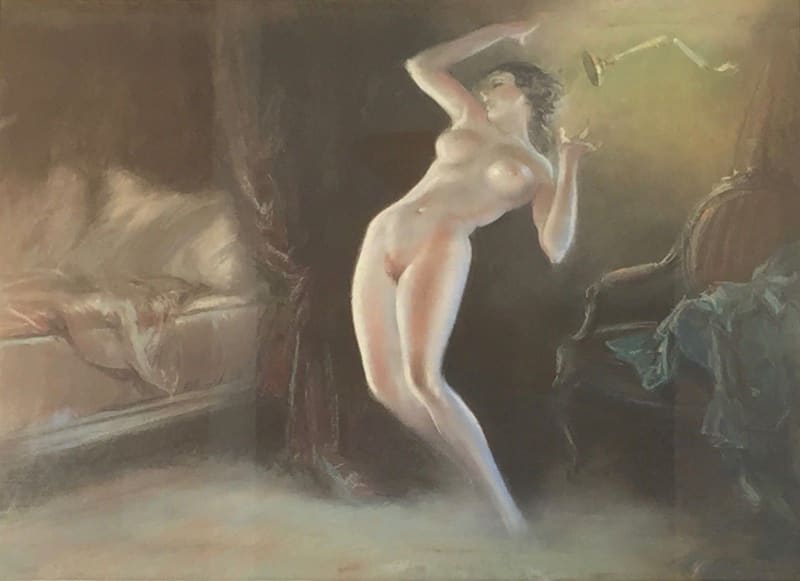 Everett Shinn, Nude in Bedroom