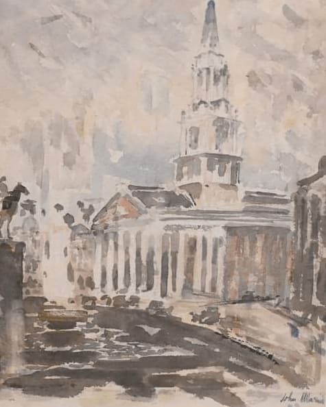 John Marin, St. Martin's in the Field, Trafalgar Square, London, 1909