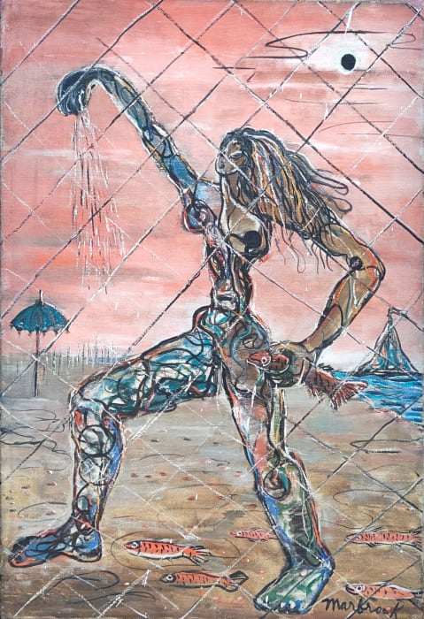 Juanita Guccione, Woman with Fish, circa 1946