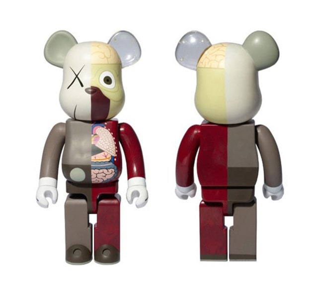 KAWS, Dissected Bearbrick 1000% (brown), 2010