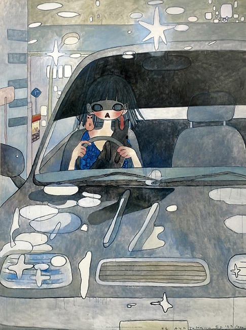 Aya Takano, Drive with a Night Dog, 2006
