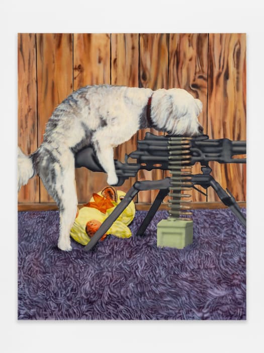 Patrick Quinn, Dog Humping Machine Gun, 2024