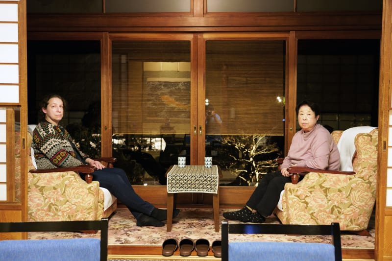 Takahiro Kaneyama, Miyako And Rebecca in a Ryokan Hotel room in Fukushima 3, 2020