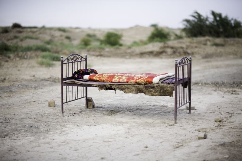 Lisa Ross, Red Spread Bed, 2013
