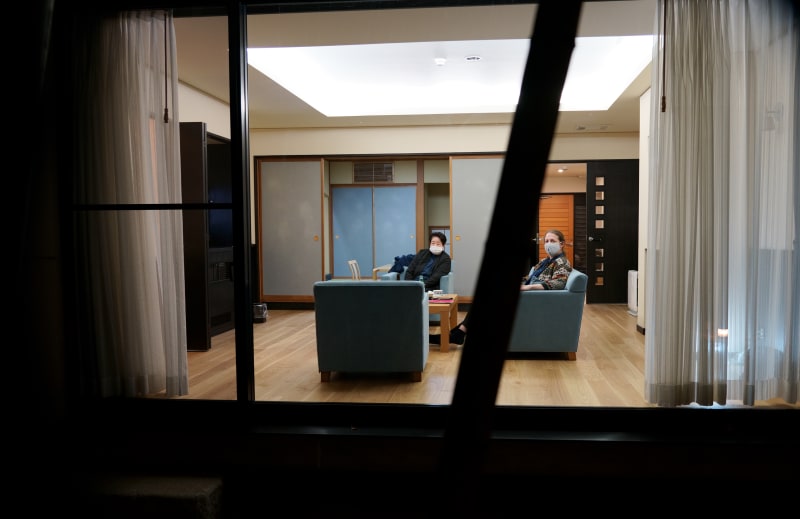 Takahiro Kaneyama, Miyako And Rebecca at a Hotel in Fukushima 2, 2020