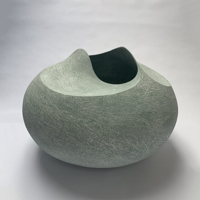 Mitch Pilkington, Low Green Stoneware Vessel, 2021