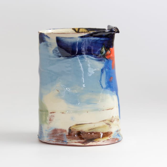 Barry Stedman, Vessel with Blue/Orange, 2025