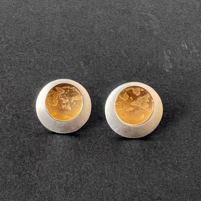 Hannah Souter, Gilt Etch Stud Earrings, 2024