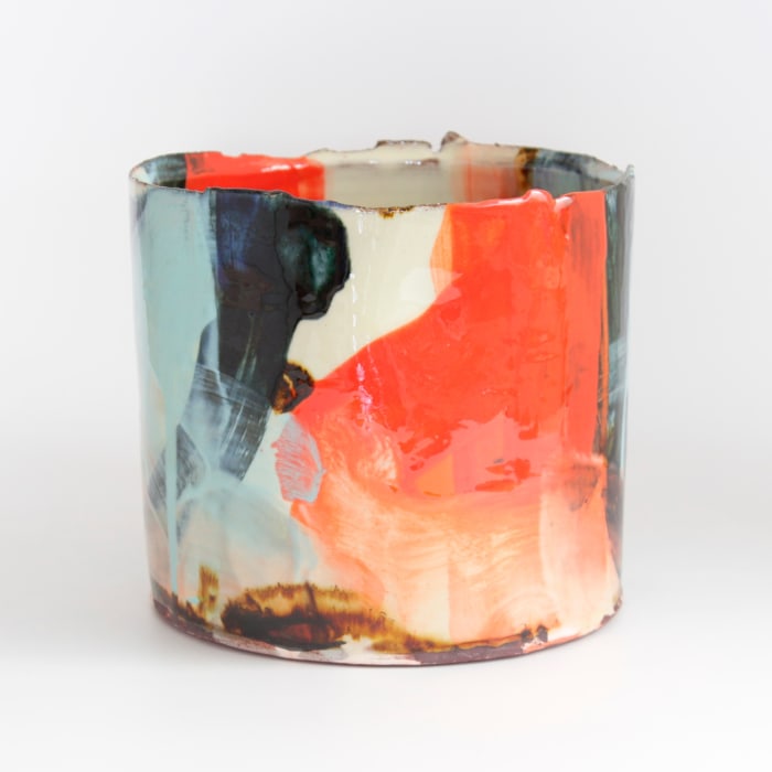 Barry Stedman, Vessel with Blue/Orange, 2025