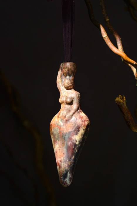 Rhiannon Petrucci, 'The Bearer of Water' – Earth Mother hanging statuette, 2025