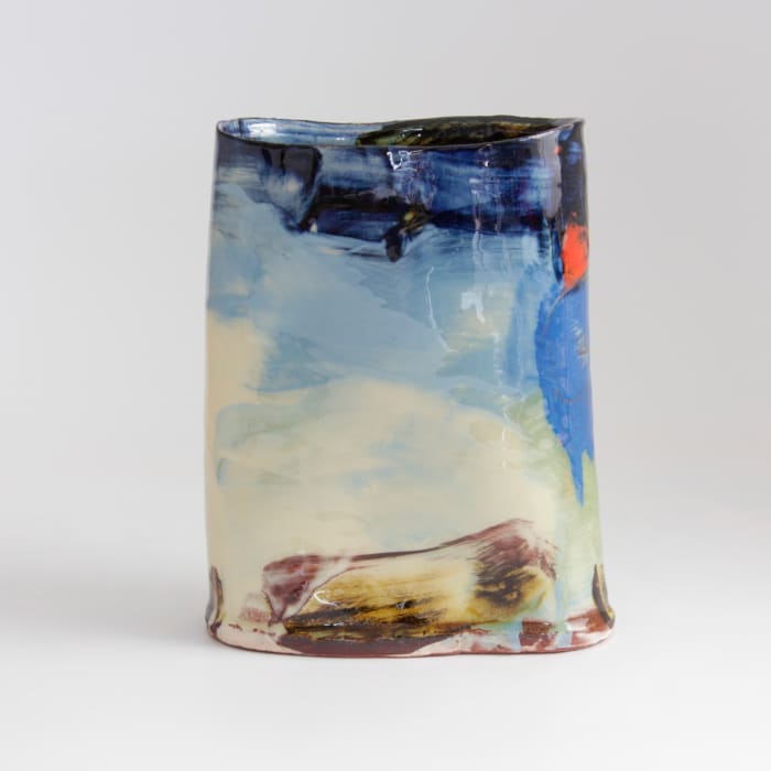 Barry Stedman, Vessel with Blue/Orange, 2025