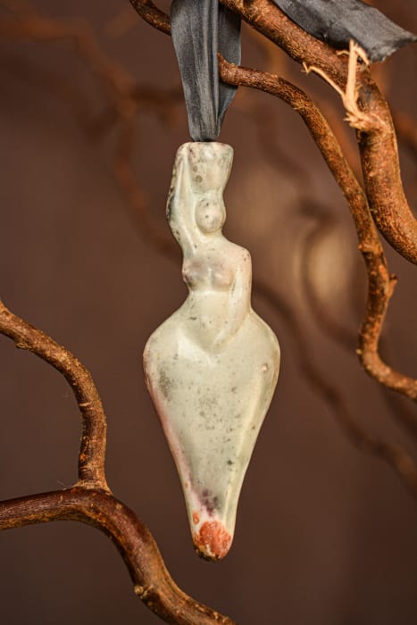 Rhiannon Petrucci, 'The Bearer of Water' – Earth Mother hanging statuette, 2025