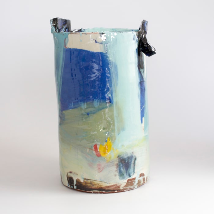 Barry Stedman, Vessel with Blue/Yellow, 2025