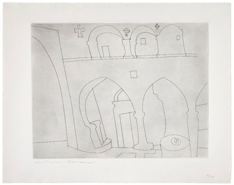 Ben Nicholson OM, Patmos Monastery (Lafranca 75), 1967