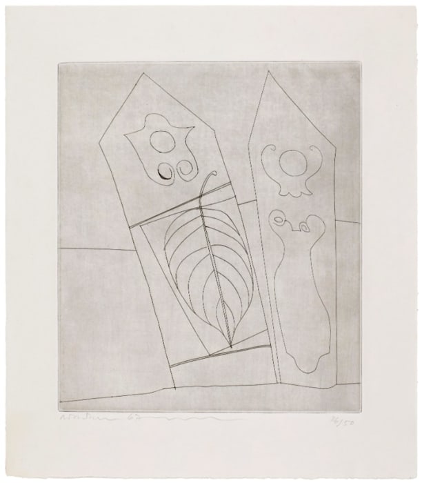 Ben Nicholson OM, Turkish Forms with Leaf (Lafranca 71), 1967