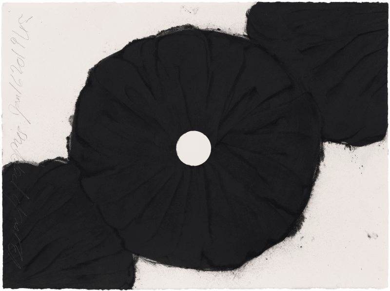 Donald Sultan, Black Poppies Jan 16 2019, 2019