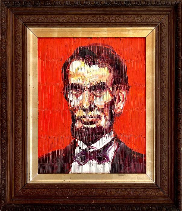 Hunt Slonem, President Lincoln, 2020