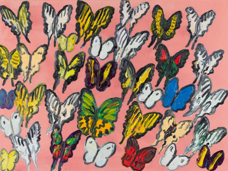 Hunt Slonem, Zebra Swallowtail, 2019