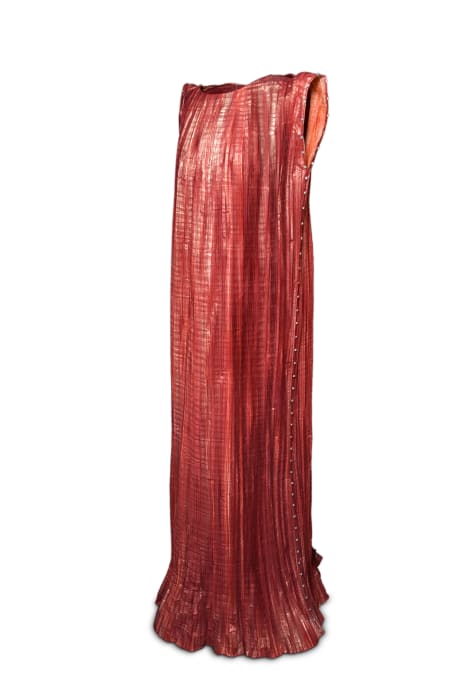 Isabelle de Borchgrave, Dark Pink Delphos Dress, 2012