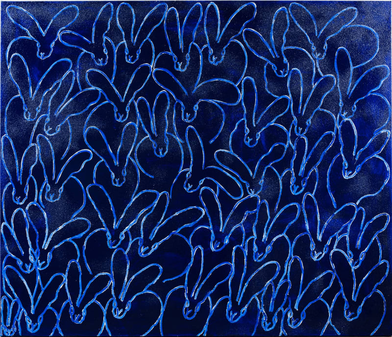 Hunt Slonem, Night Watch Blue, 2023