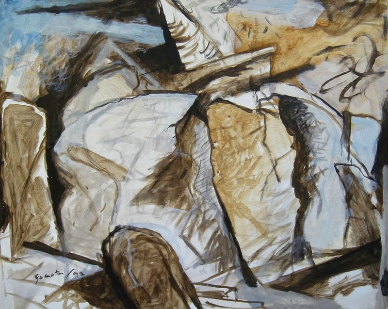 Jagath Weerasinghe, Broken Stupa, National Art Gallery, Colombo Sri Lanka, 1992
