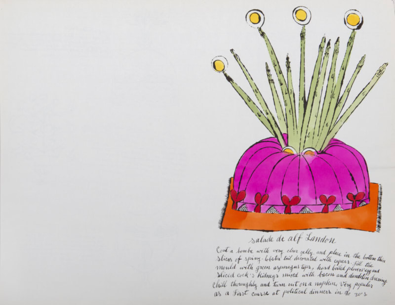 Andy Warhol, Salade de Alf Landon, from Wild Raspberries, 1959