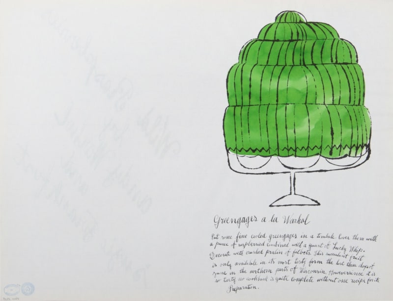 Andy Warhol, Greengages a la Warhol, from Wild Raspberries, 1959