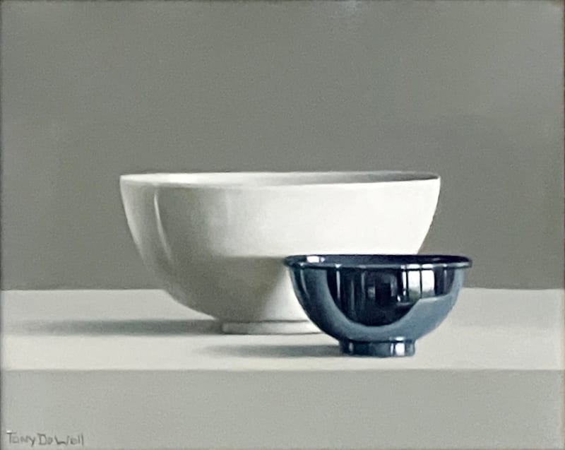Tony de Wolf, White and Blue Bowl