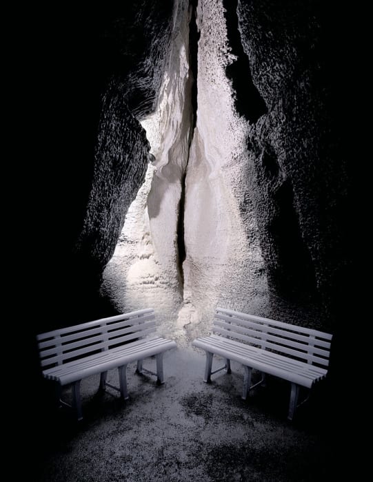 Austin Irving, Chapel Benches, Niagara Cave, Harmony, Minnesota, USA, 2019