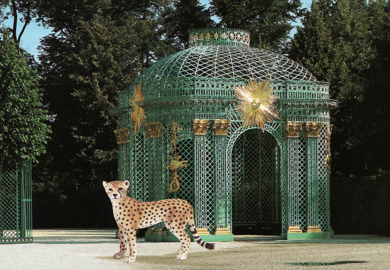 Vikky Alexander, Cheetah and Pavillion at Sans Souci, 2013