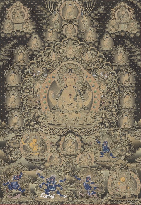 Niangben , Four-armed GwanYin (Avalokiteshvara) (Black Gold)