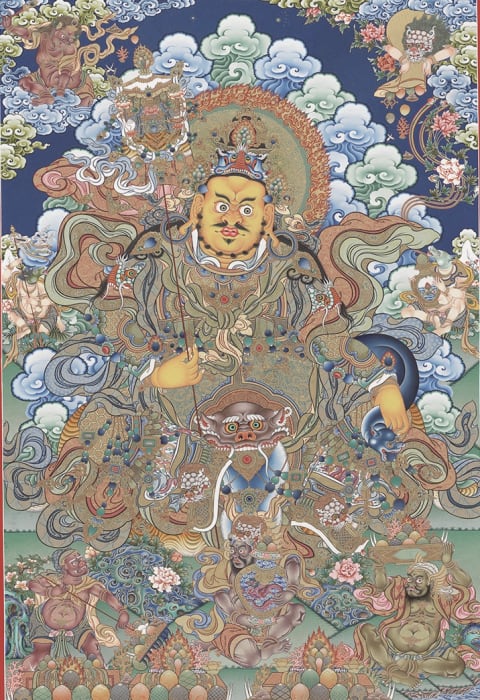 Niangben , Virapaksa (Board-eyed Heavenly King) (Tangka in Colors)