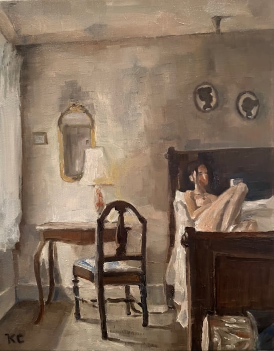 KARIN CLARKE, Jane Austen Room with Nude, 2022