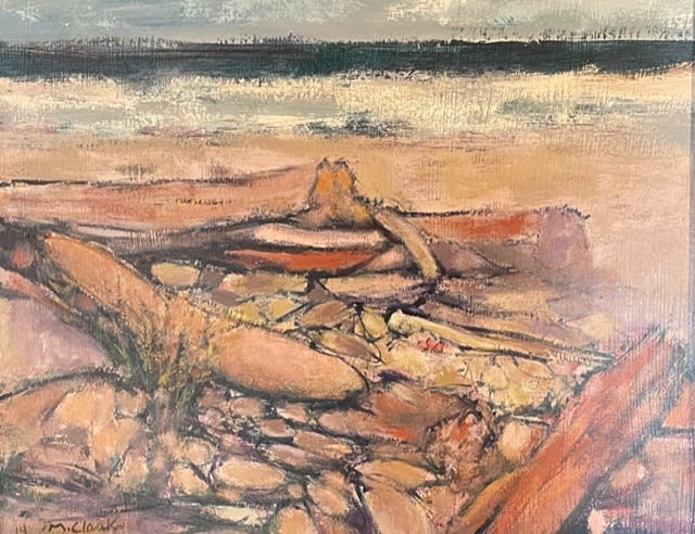 Mark Clarke (1935-2016), Driftwood, Sand, and Rock (OR Beach), 2014