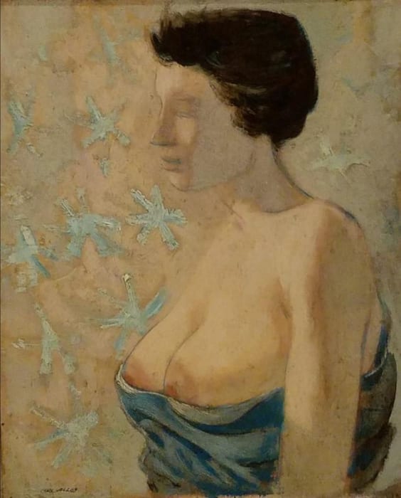 CARL HALL (1921-1996), Seated Female Nude/ Untitled Nude Seated, 1960