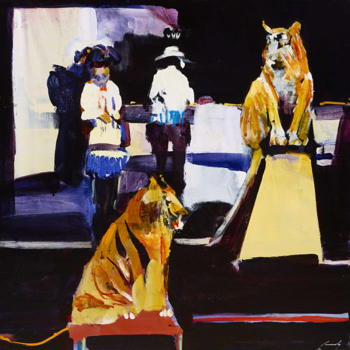 Adam Grosowsky, Circus Children with Tigers, 2023
