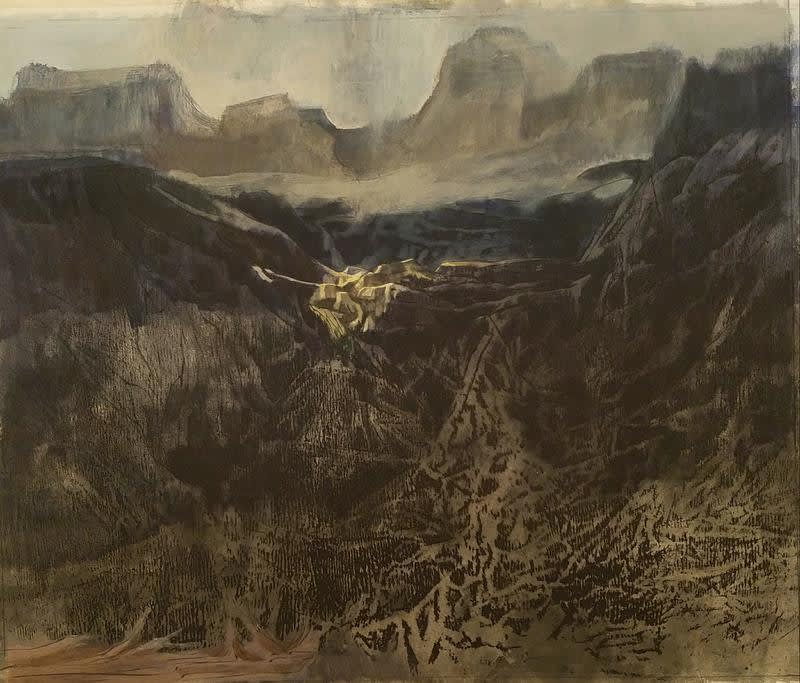 CARL HALL (1921-1996), Mountain and Fog, 1965