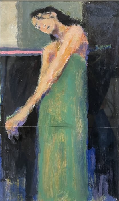 Robert Schlegel (1947-2021), Woman in Green Dres