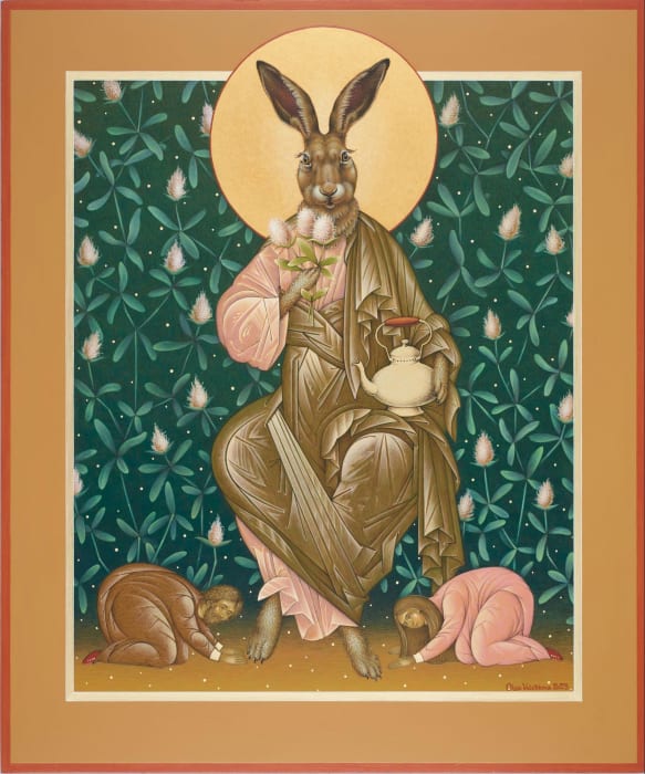 Olga Volchkova, St. Rabbit's Foot Clover - Original and print available, 2023