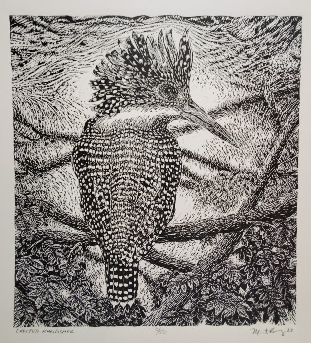 Marit Berg, Crested Kingfisher, 2022