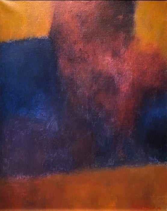 MARK CLARKE (1935-2016), Landscape with Dark Blue Hill, 2015