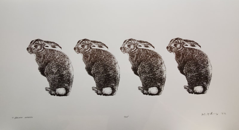 Marit Berg, 4 Brown Hares, 2022