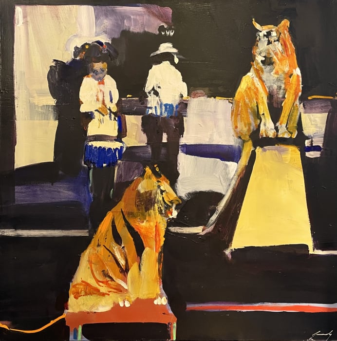Adam Grosowsky, Circus Children with Tigers, 2023