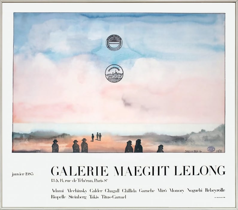 Saul Steinberg, Galerie Maeght Lelong Poster, 1985