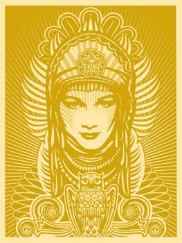 Shepard Fairey, Peace Goddess Gold, 2007