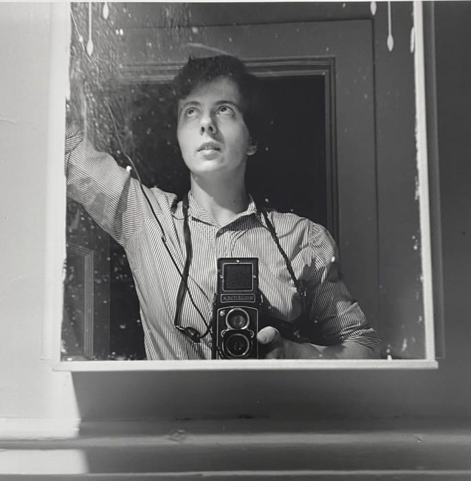 Vivian Maier, Self-portrait, New York, NY, 1954 (click to enlarge)
