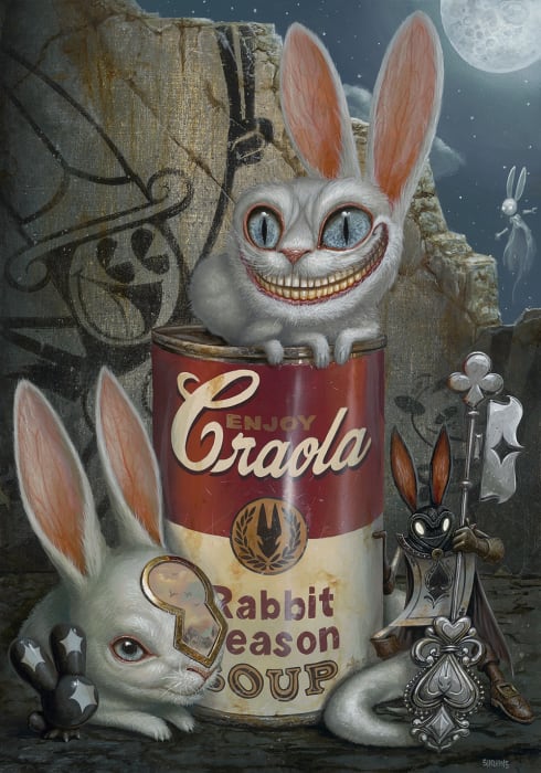 Greg Craola Simkins, “RABBIT SEASON SOUP” , 2020