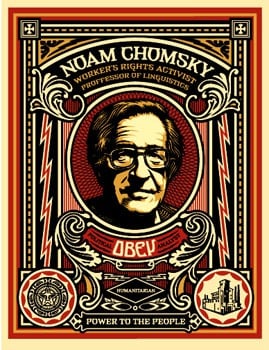 Shepard Fairey, Noam Chomsky Stamp, 2004