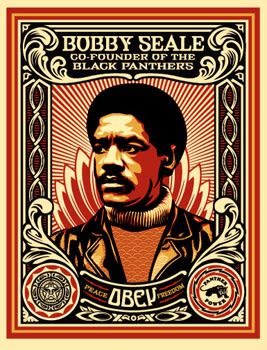 Shepard Fairey, Bobby Seale Stamp, 2004