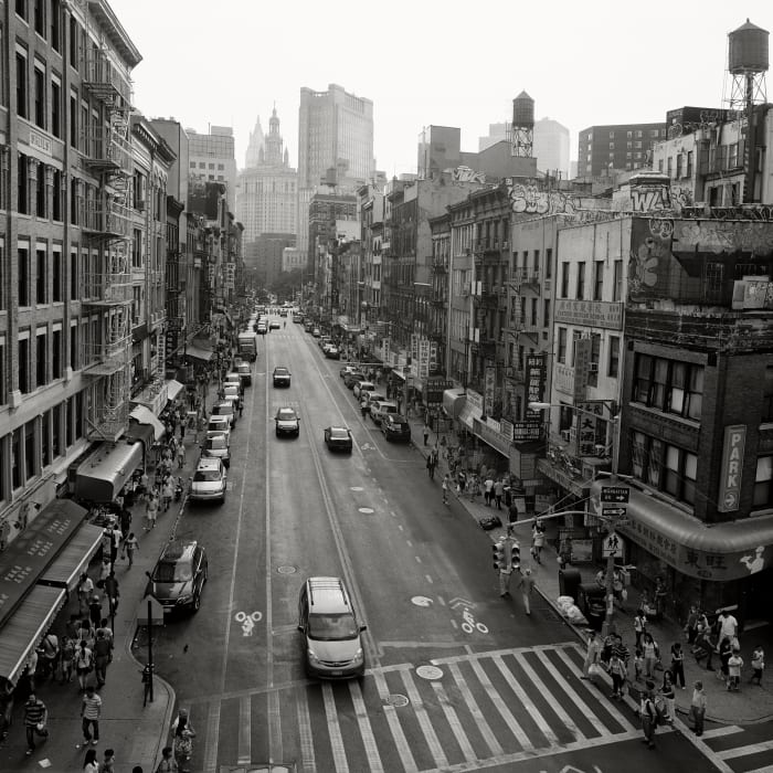 Garie Waltzer, NY/Chinatown, E. Broadway & Market, 2012
